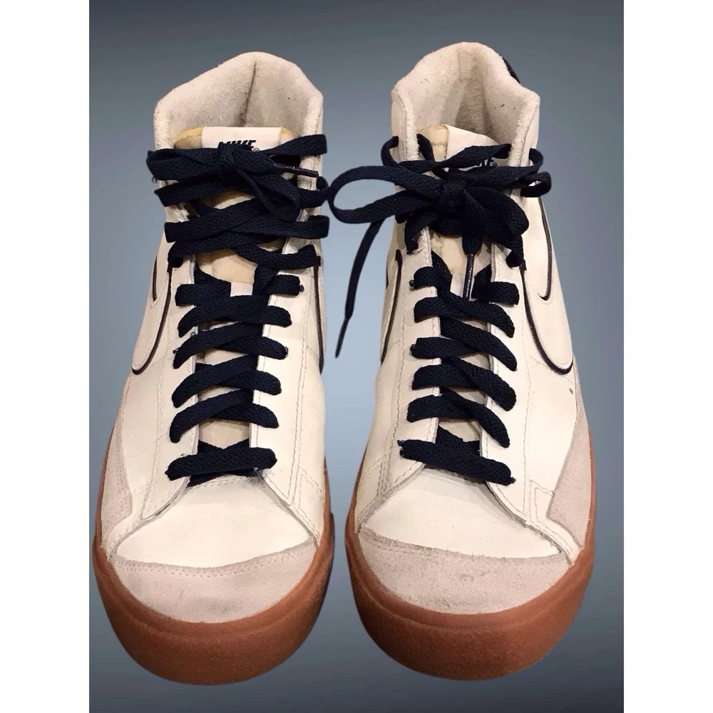 Nike Blazer Mid 77 Premium Sail/ Navy/‎ Gum Us 10.5 Mens Sneaker DQ 7672-100